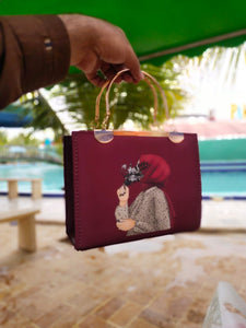 New Metal handle PRINTED Handbags & crossbody bag For Womens