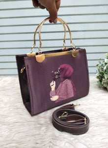 New Metal handle PRINTED Handbags & crossbody bag For Womens