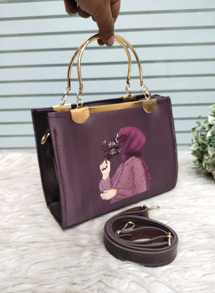 New Metal handle PRINTED Handbags & crossbody bag For Womens