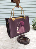 New Metal handle PRINTED Handbags & crossbody bag For Womens
