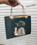 New Metal handle PRINTED Handbags & crossbody bag For Womens